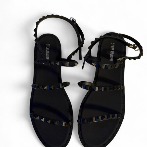Steve Madden Travel-J Studded Jelly Flat Sandals. Women's Size 10 - Picture 6 of 6